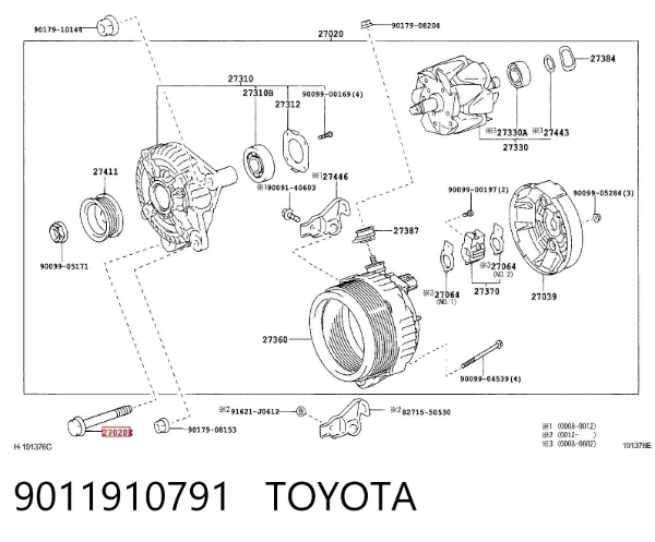  9011910791 Toyota