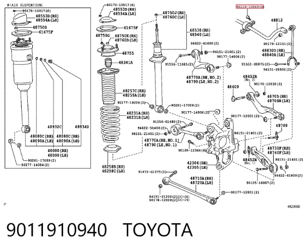  9011910940 Toyota