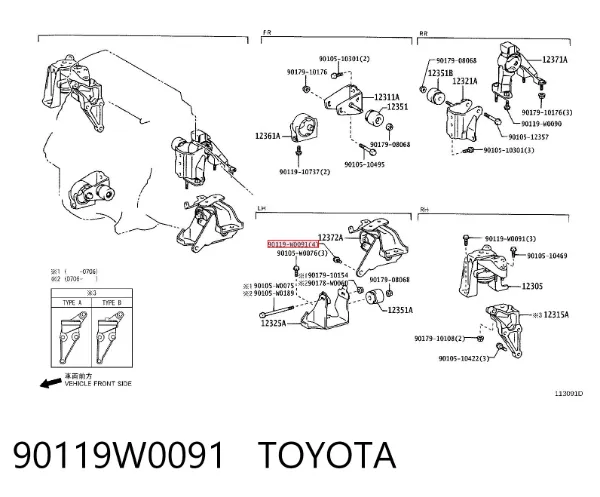  90119W0091 Toyota