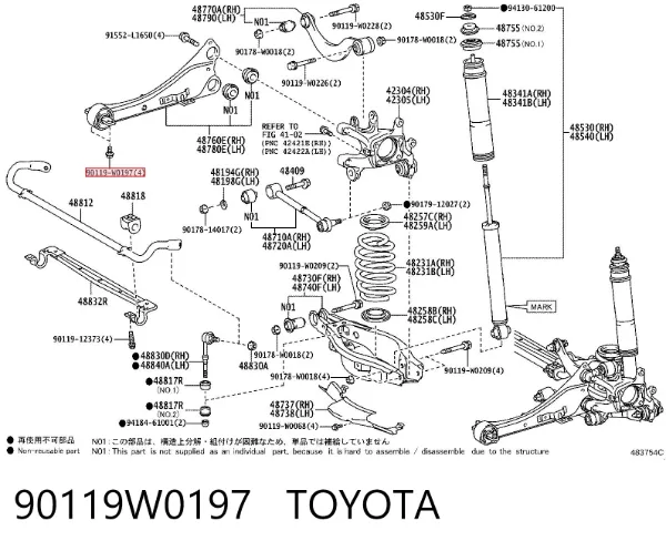  90119W0197 Toyota