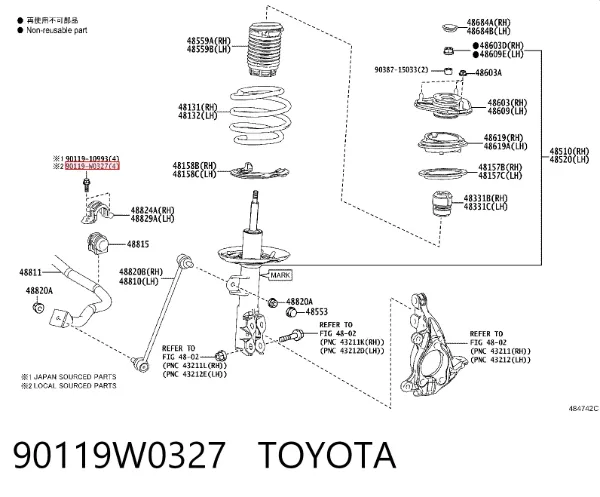  90119W0327 Toyota