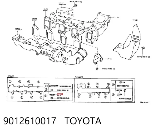  9012610017 Toyota