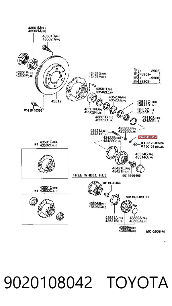  9020108042 Toyota