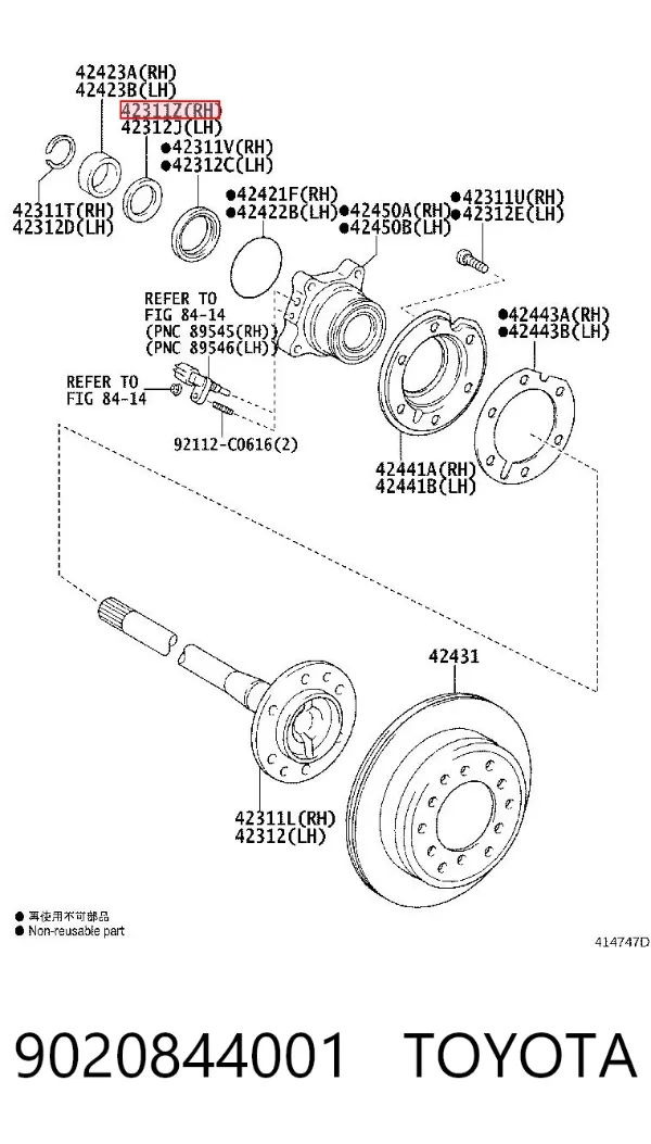 Caixa de unidade de dispositivos de segurança 9020844001 Toyota