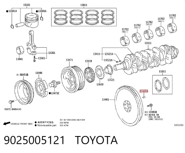  9025005121 Toyota