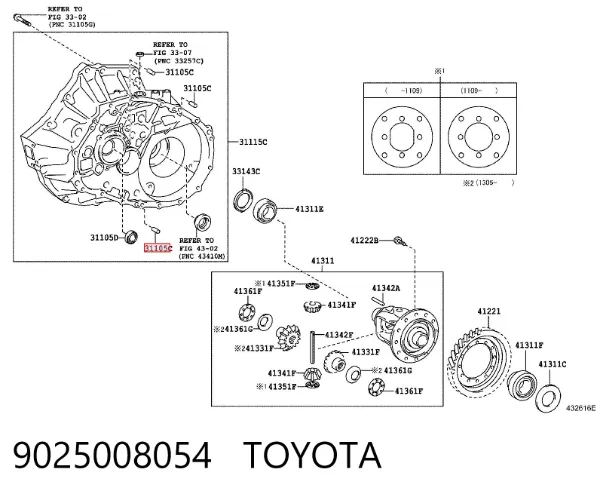 Kit de embraiagem (3 peças) 9025008054 Toyota