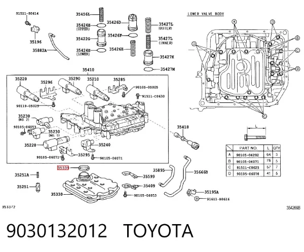 Vedante anular de filtro da Caixa Automática de Mudança 9030132012 Toyota