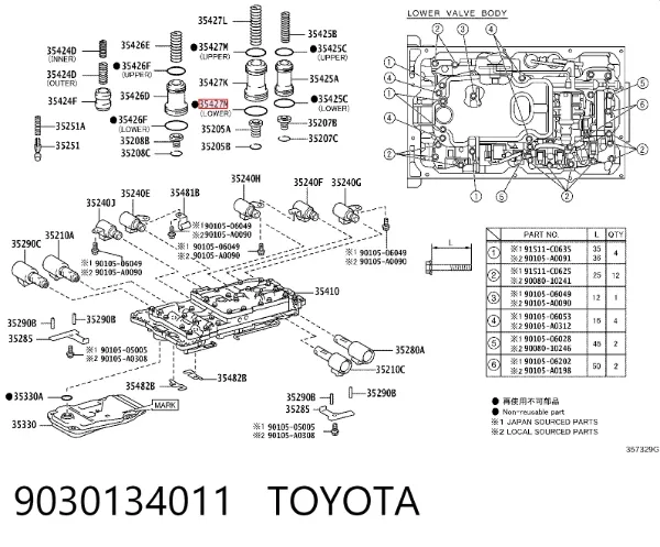  9030134011 Toyota