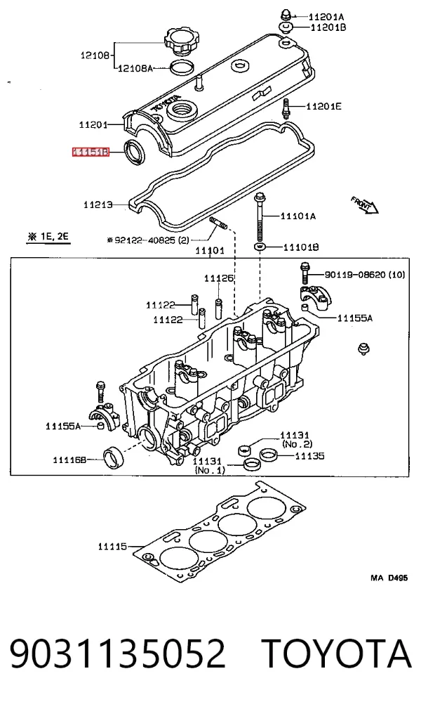 Vedação da árvore distribuidora de motor 9031135052 Toyota