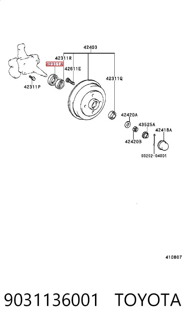 Vedação da árvore distribuidora de motor 9031136001 Toyota