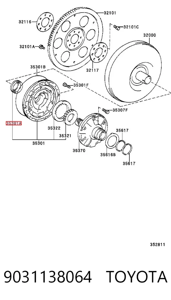 Bucim de bomba de óleo da Caixa Automática de Mudança 9031138064 Toyota