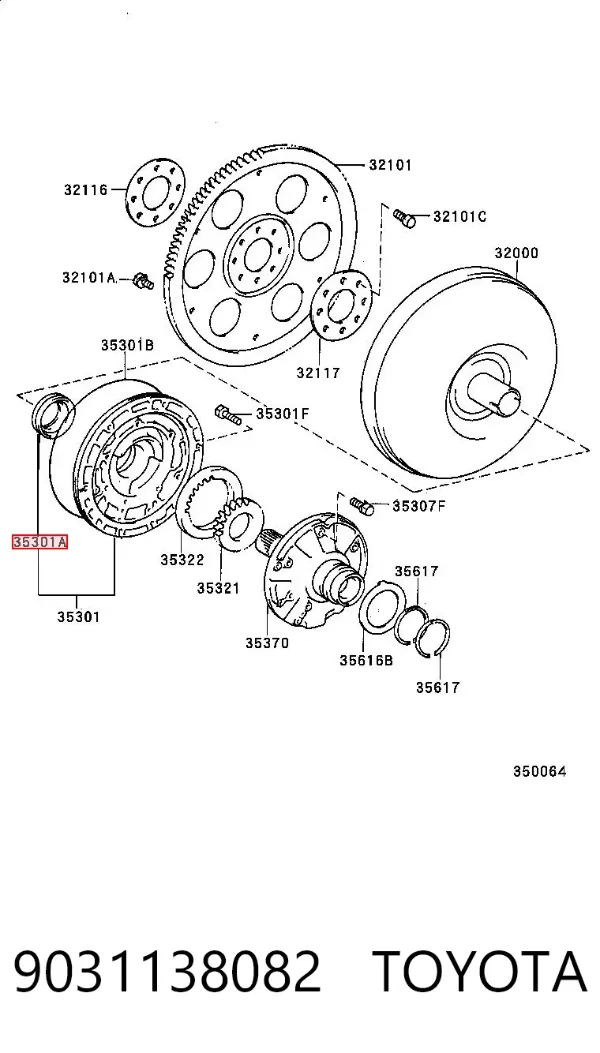 Bucim de bomba de óleo da Caixa Automática de Mudança 9031138082 Toyota