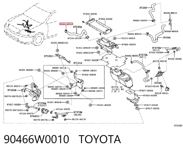  90466W0010 Toyota