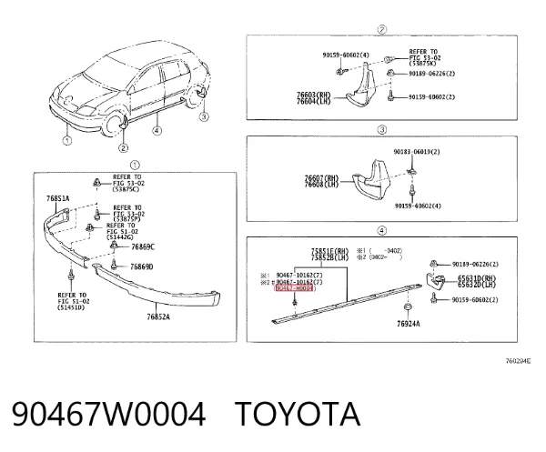  90467W0004 Toyota