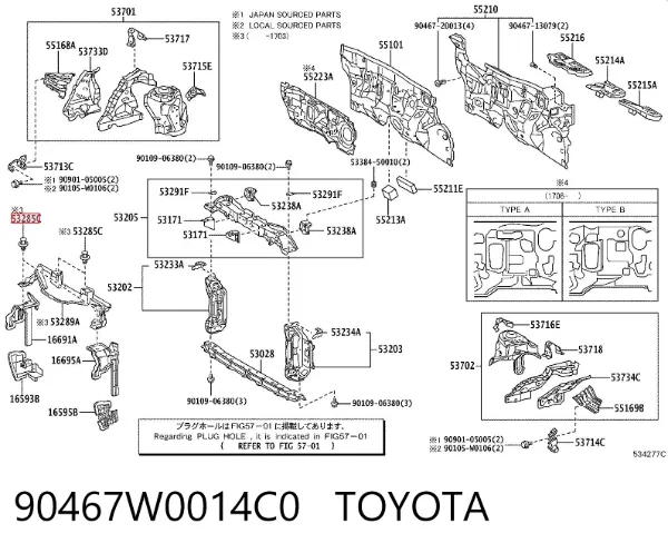  90467W0014C0 Toyota