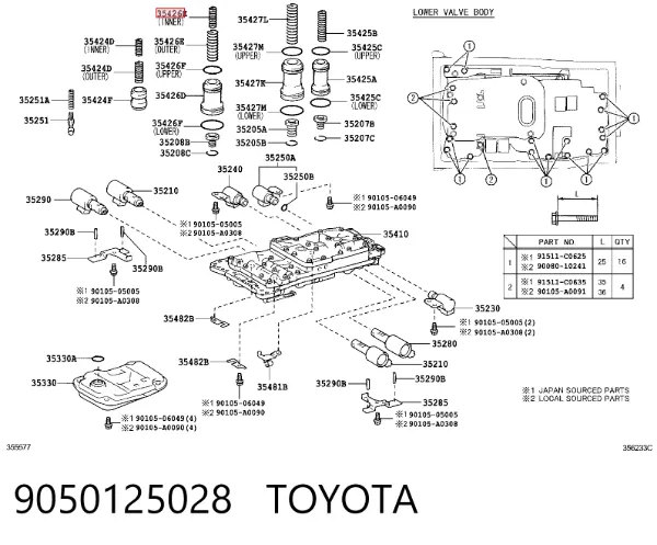  9050125028 Toyota