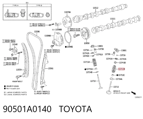  90501A0140 Toyota