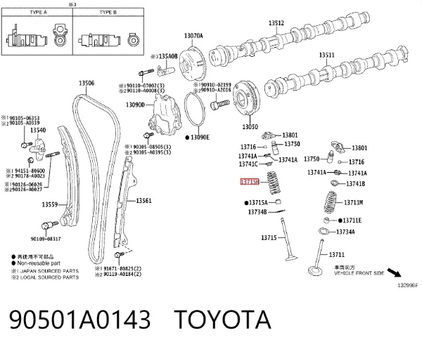  90501A0143 Toyota