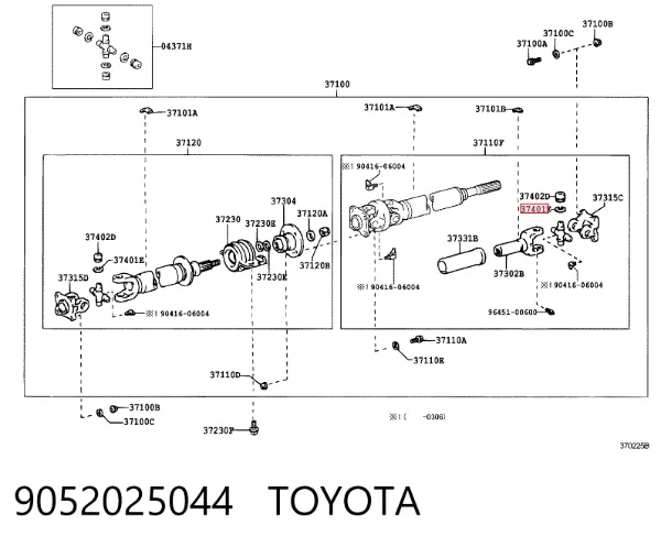  9052025044 Toyota