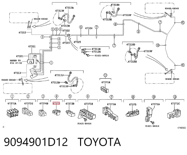  9094901D12 Toyota