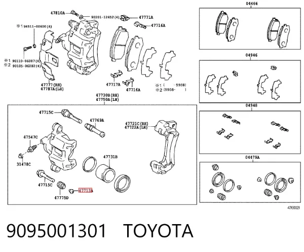  9095001301 Toyota