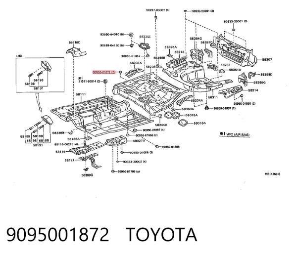  9095001872 Toyota