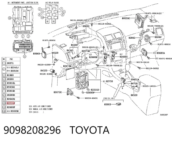 Dispositivo de segurança 9098208296 Toyota