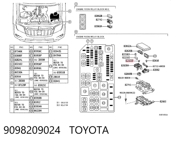 Dispositivo de segurança 9098209024 Toyota