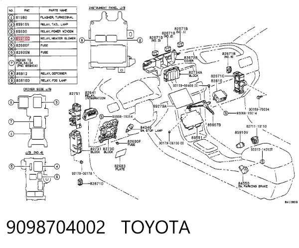 Resistor (resistência) de ventilador de forno (de aquecedor de salão) 9098704002 Toyota