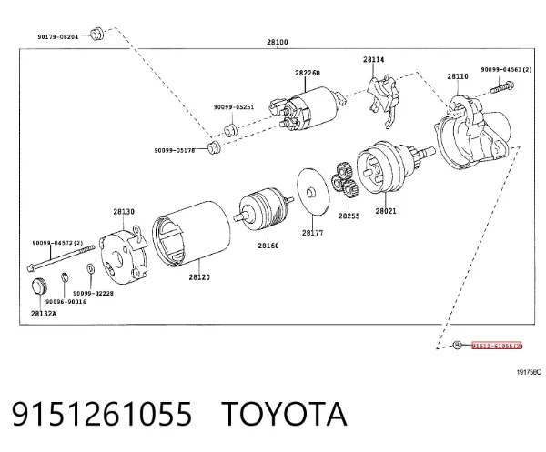  9151261055 Toyota