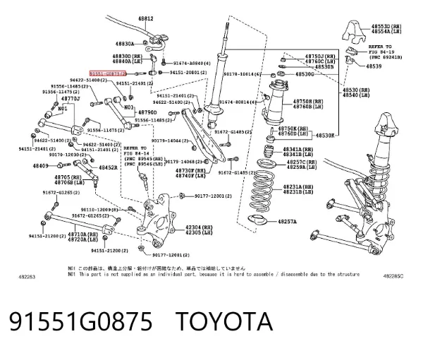  91551G0875 Toyota