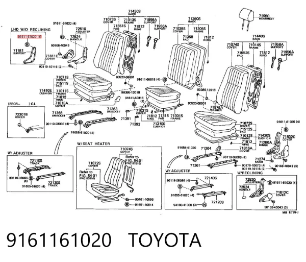 9161161020 Toyota