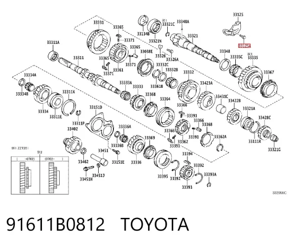  91611B0812 Toyota