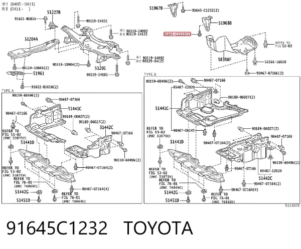  91645C1232 Toyota