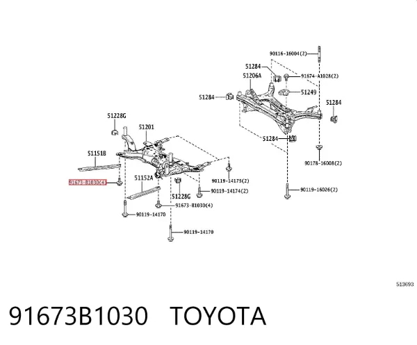  91673B1030 Toyota