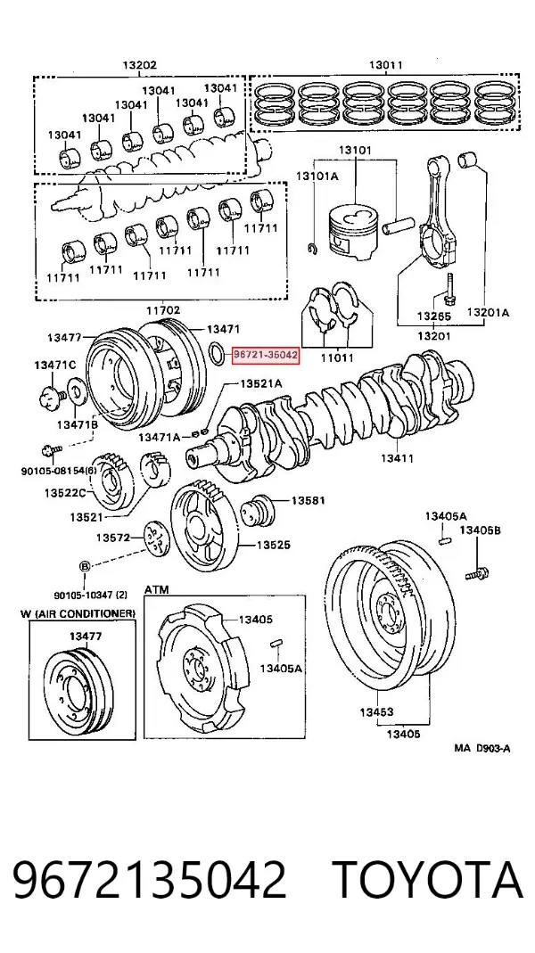  9672135042 Toyota