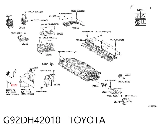 Filtro de ar G92DH42010 Toyota