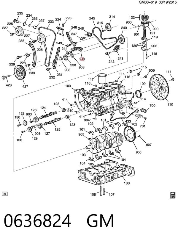 Amortecedor de cadeia do mecanismo de distribuição de gás, superior Opel Vectra C GTS