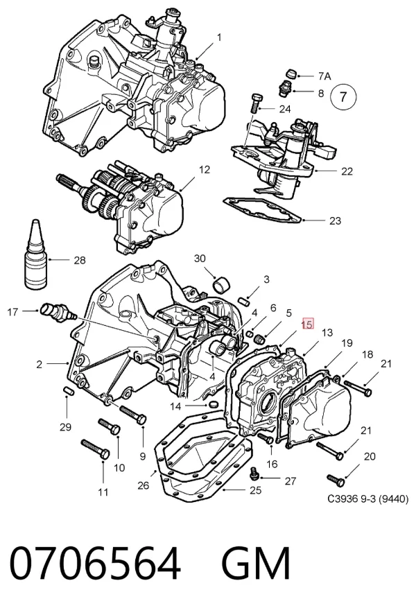 Vedante de panela da Caixa Automática de Mudança/Caixa Mecânica de Mudança 90345457 Peugeot/Citroen