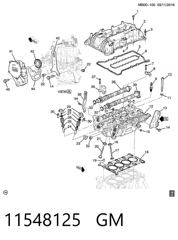 Parafuso de cabeça de motor (CBC) Opel Astra K