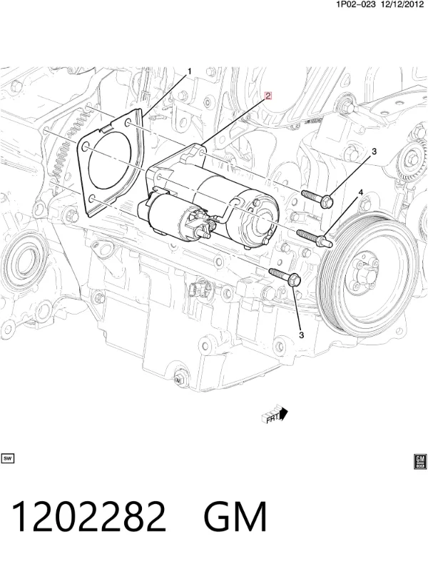 Motor de arranco 1202282 General Motors