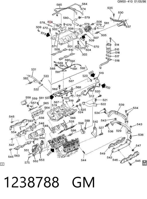 Sensor de pressão no coletor de admissão, MAP 1238788 General Motors