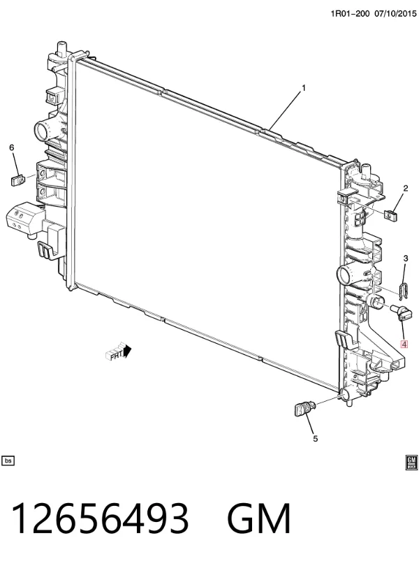 Sensor de temperatura do fluido de esfriamento 12656493 General Motors