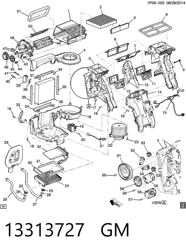 Válvula TRV de aparelho de ar condicionado 13313727 General Motors