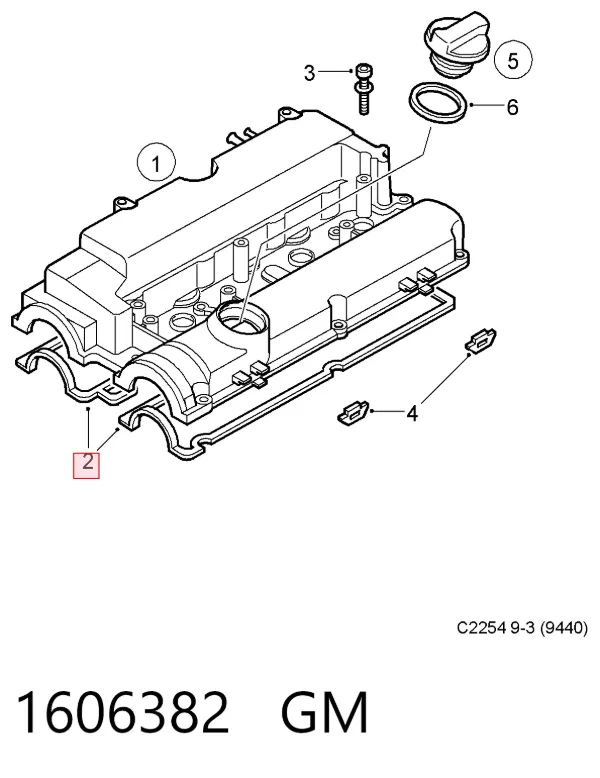 Kit superior de vedantes de motor 1606382 General Motors