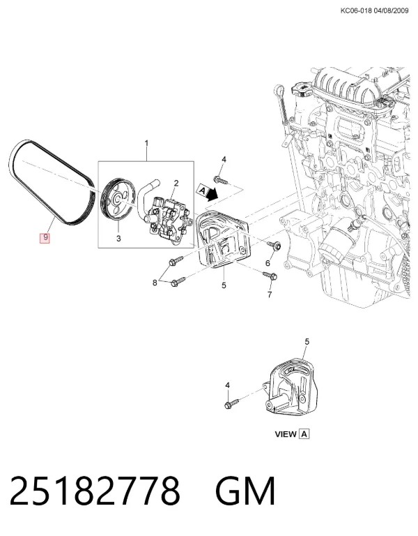 Correia dos conjuntos de transmissão 25182778 General Motors