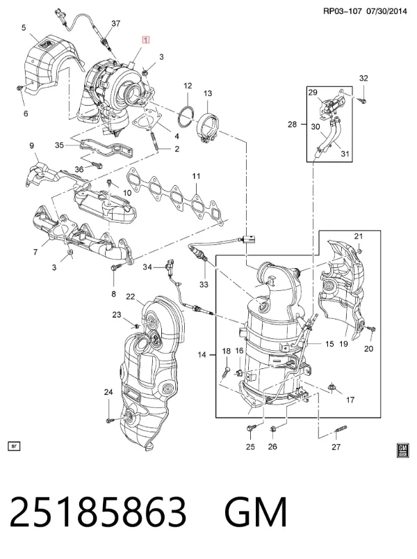 Turbina 25185863 General Motors