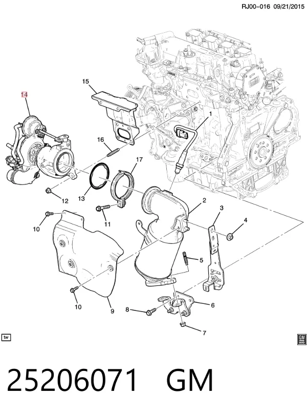 Turbina 25206071 General Motors