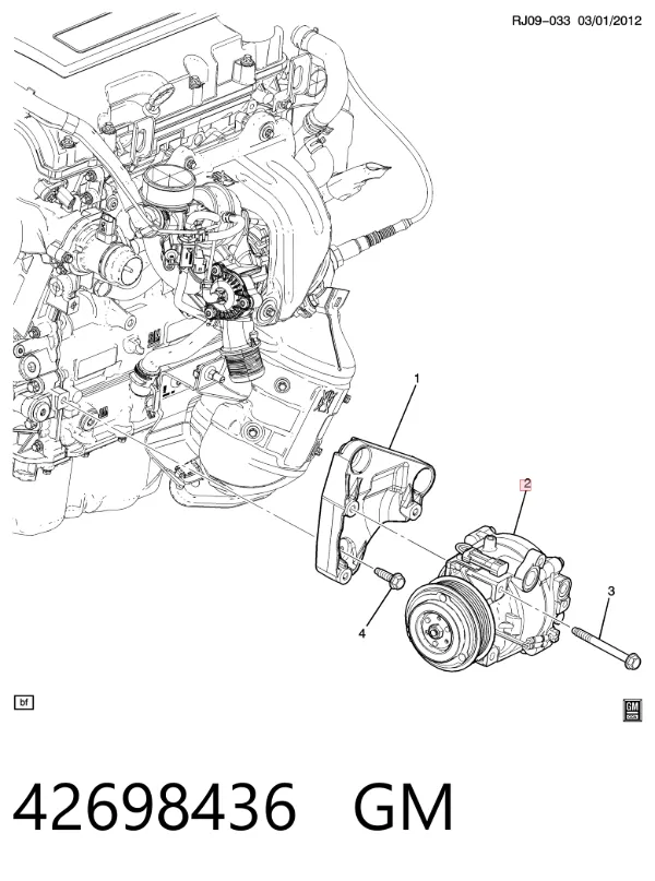 Compressor de aparelho de ar condicionado 42698436 General Motors