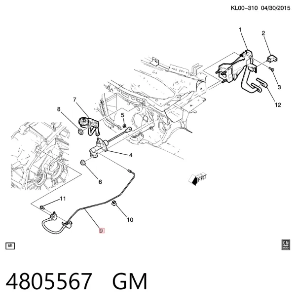 Tubo de embraiagem 4805567 General Motors